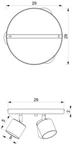Spot DIXIE 3xGX53/11W/230V roz