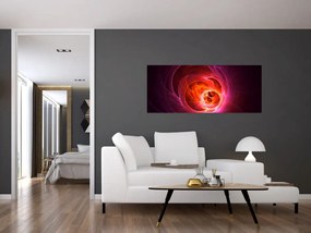 Tabloul modern cu abstracțiune roz (120x50 cm)