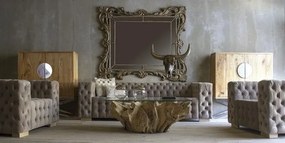 Fotoliu capitonat design clasic, cu tapiterie din catifea, Luzy 21798 VH