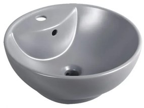 Lavoar ceramic KR-191, rotund, 46x18cm, gri mat