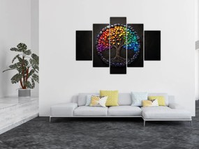 Tablou – Arbore plin de inimi colorate (150x105 cm)