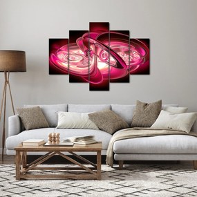 Tabloul cu fractali roz (150x105 cm)