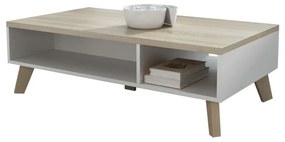 Măsuță de cafea Solara 110 (Alb mat briliant + stejar sonoma). 1053851