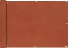 vidaXL Prelată balcon, material textil oxford, 75 x 400 cm, teracota