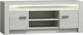 Comoda TV INFINITY I-09, frasin alb, PAL melaminat, cu iluminare LED,