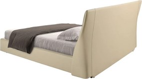 Pat dublu tapitat design LUX Brown-Cream 180x200cm