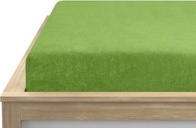 Cearsaf Frotir cu elastic EXCLUSIVE 160 x 200 cm verde