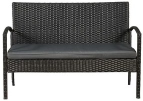 Juskys Set rattan Trinidad - negru