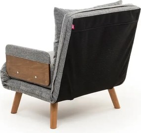 Fotoliu Extensibil Gri Deschis, Esme,190 x 70 cm