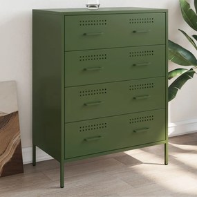 vidaXL Dulap, verde măsliniu, 68x39x89 cm, oțel