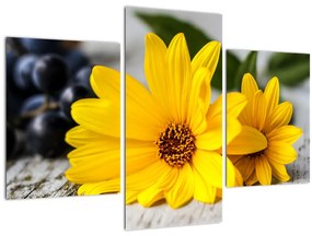Tablou cu flori galbene (90x60 cm)