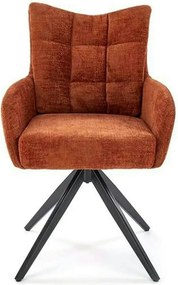 Scaun rotativ K540, scortisoara/negru, stofa/metal, 60x63x89 cm