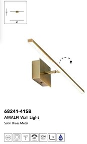 Aplica de perete LED pentru oglinda, tablou IP44 Amalfi, alama satinata