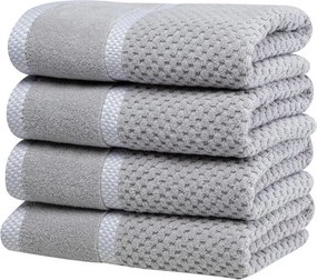 decoDoma Set de prosoape din frotir MODENA gri 50 x 100 cm, 4 buc