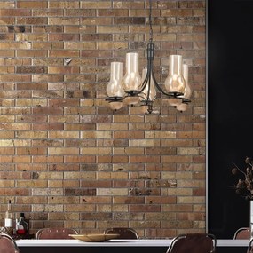 Lustră pe lanț Brilagi COTTAGE 5xE14/40W/230V fag/maro