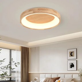 Brilagi - Plafonieră LED FALCON WOOD MODERN, 40 W, 230 V, Ø 60 cm, lemn