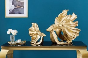 Statueta decorativa extravaganta Fisch Crowntail 35cm, auriu