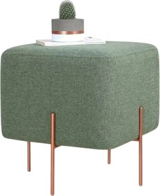 Taburet COPPER 52, stofa clasica verde, 40x40x42 cm