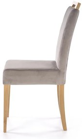 Scaun de bucaterie Clarion II, stejar gri/miere