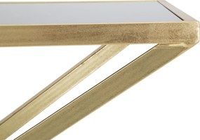 Consola Piramid, Mauro Ferretti, 130x40x75 cm, fier, auriu/negru