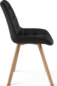 Scaun de masa SORIA VELVET, neagra