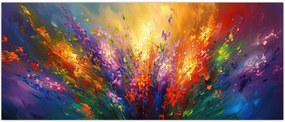 Tablou - Abstracție de flori (120x50 cm)
