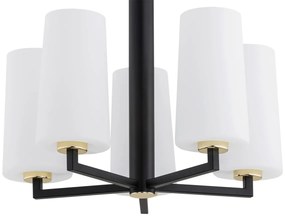 Lustra cu 5 brate design modern CAMELOT PLUS negru