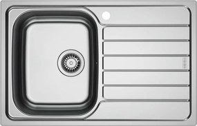Chiuveta bucatarie inox Franke Spark 78x50 cm cu 1 cuva cu picurator dreapta finisaj texturat