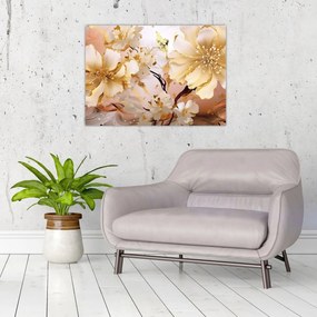 Tablou - Flori de aur (70x50 cm)