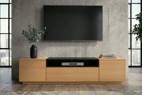 Comoda TV LOFT 160cm natur/ negru