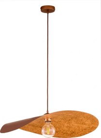 Lustră suspendată pe cablu LEAF 1xE27/15W/230V maro/cupru