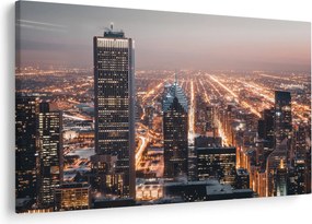Tabloul cu metropolă luminată (90x60 cm)