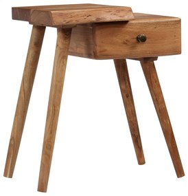 245662 vidaXL Noptieră din lemn masiv de acacia, 45 x 32 x 55 cm