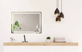 Oglinda LED P10407 Crom 80x60cm, Rea