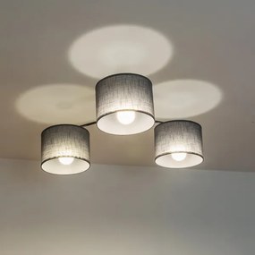 Lustră aplicată ALBA 3xE27/15W/230V gri