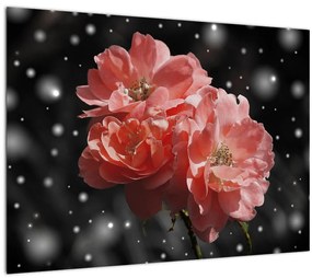 Tabloucu floare roz (70x50 cm)