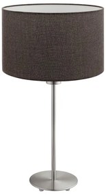 Lampă LED de masă Eglo TUNJA 1xE27/60W/230V 38,5 cm crom mat/maro