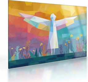 Tablou pe sticlă - Păzitorul florilor (70x50 cm)
