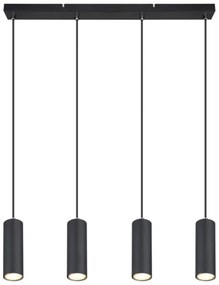 Lustră pe cablu ROBBY 4xGU10/35W/230V neagră Globo 57911-4HB