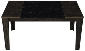 Masă sufragerie  (pentru 6 persoane) Verdon (Negru + Auriu). 1072118