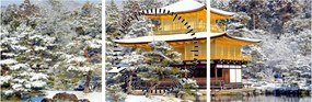 Tablou - Kinkakuji, Japonia (cu ceas) (90x30 cm)