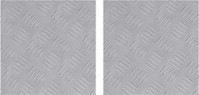 vidaXL Trepte Pătrat 2 pcs Argintiu 30 x 30 cm Aluminiu