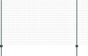 vidaXL Gard cu Stâlp Verde 1,4 x 10 m Oțel și PVC
