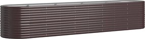 vidaXL Strat înălțat grădină 368x80x68 cm oțel galvanizat