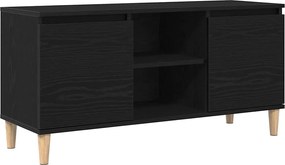 vidaXL Cabinet TV Stejar Negru 102 x 35 x 50 cm Lemn compozit