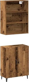 vidaXL Bufetă cu dulap de perete Lemn vechi din lemn prelucrat
