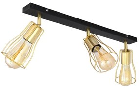 Spot TUBE 3xE27/15W/230V auriu/negru