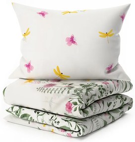 Lenjerie de pat din bumbac SUMMER MEADOW alba Dimensiune lenjerie de pat: 70 x 90 cm | 140 x 200 cm