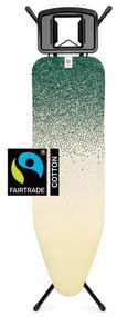 Masa de calcat Brabantia B 1008894, 124x38 cm, 7 pozitii de reglare, Suport fier de calcat, Galben/Verde