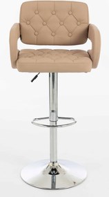 HR8403W Scaun Caramel Piele Ecologica Premium Soft cu Bază Cromata